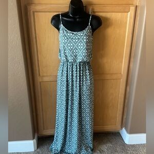 Jon & Anna Green Sleeveless Spaghetti Strap Sundress